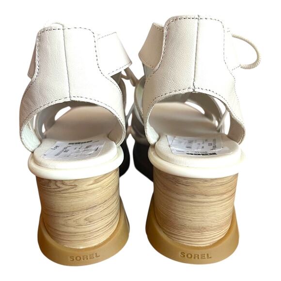 Sorel Joanie III Lace Up Platform Wedge Leather Sandals Size 8 - Picture 5 of 12